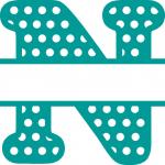 Split Letter Monogram Collection: Regular N