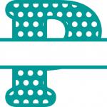 Split Letter Monogram Collection: Regular P