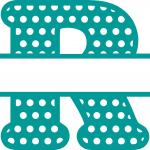 Split Letter Monogram Collection: Regular R