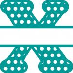 Split Letter Monogram Collection: Regular X
