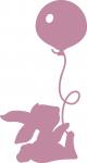 Sweet Easter Bunny Collection: Bunny With Balloon Silhouette