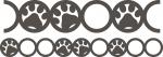 Paw Print Circle Border