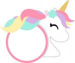 Pretty Unicorn Monogram Frame