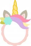 Unicorn Bangs Monogram Frame