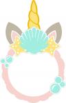 Unicorn Mermaid Monogram Frame