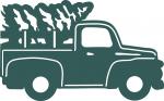 Truck with Tree Stencil