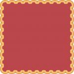 Triple Scallop Square Frame