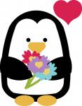 Penguin with Flowers