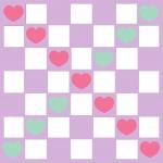 12x12 Heart Checkered Background