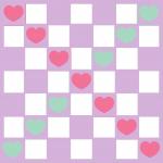 12x12 Heart Checkered Background