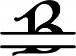 Gothic Split Monogram Font: B