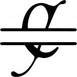 Gothic Split Monogram Font: C