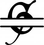 Gothic Split Monogram Font: G