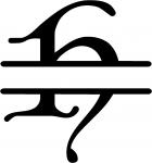 Gothic Split Monogram Font: H