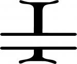 Gothic Split Monogram Font: I