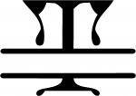 Gothic Split Monogram Font: T