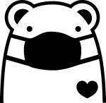 Masked Bear Silhouette