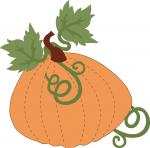 Pumpkin with Swirly Vines
