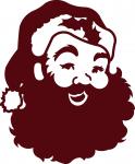 Vintage Santa Silhouette