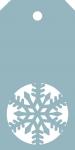 Snowflake Rectangle Tag