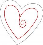 Swirl Heart Single Stroke