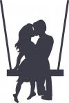 Kiss on the Swing Silhouette