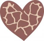 Animal Print Heart Giraffe