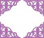 Corner Flourish Fleur de Lis/Lys