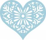 Flower Filigree Heart Solid