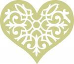 Medallion Filigree Heart Solid