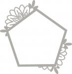 Floral Pentagon Frame