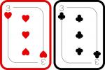 3 Hears & Clubs