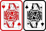 Queen of Hearts & Clubs