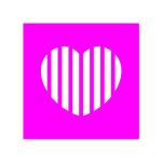 Stripe Heart Square 1