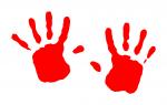 childs handprints