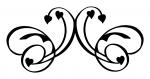 Decorative Swirl Hearts
