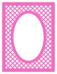 Frame with Oval and Lattice