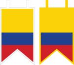 Colombian Flag Pennants (Double Point)