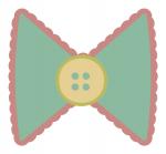 Button Bow Tag