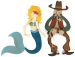 Mermaid and Cowboy Paper Dolls
