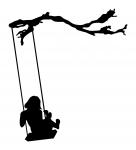 Swinging Girl Silhouette
