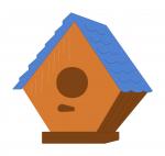 Blue Roof Birdhouse
