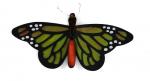 Stained Glass Gliding Green Butterfly