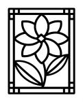 Stained Glass Window: Flower