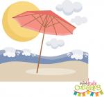 Beach Umbrella Scene