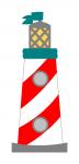On the Coast Collection: Lighthouse with Flag
