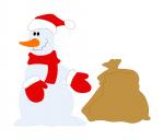 Snowman with Gift Bag