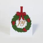 Collection-Cut A-Way Christmas Cards: Christmas Wreath