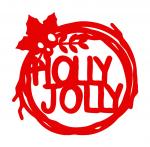 Holly Jolly Wreath Silhouette