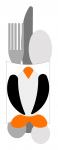 Silverware Holder Penguin